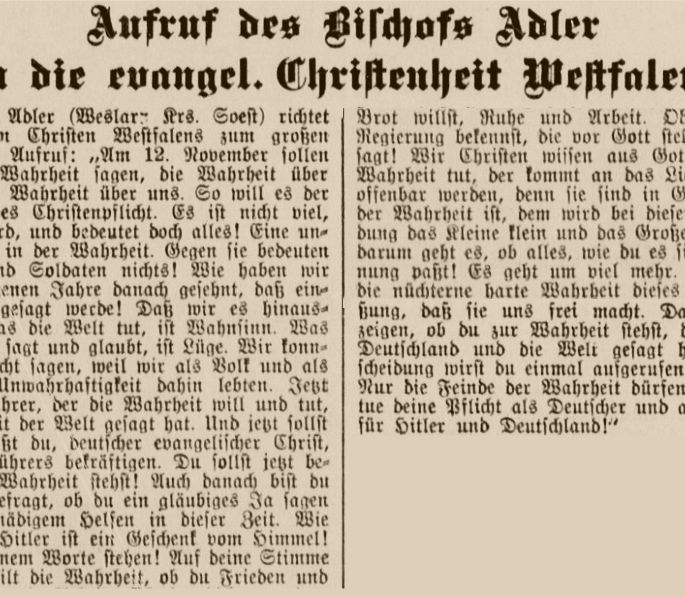 Wahlaufruf Adler 1933